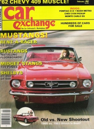 CAR EXCHANGE 1983 FEB - METRO, MONTE CARLO SS, MUSTANG